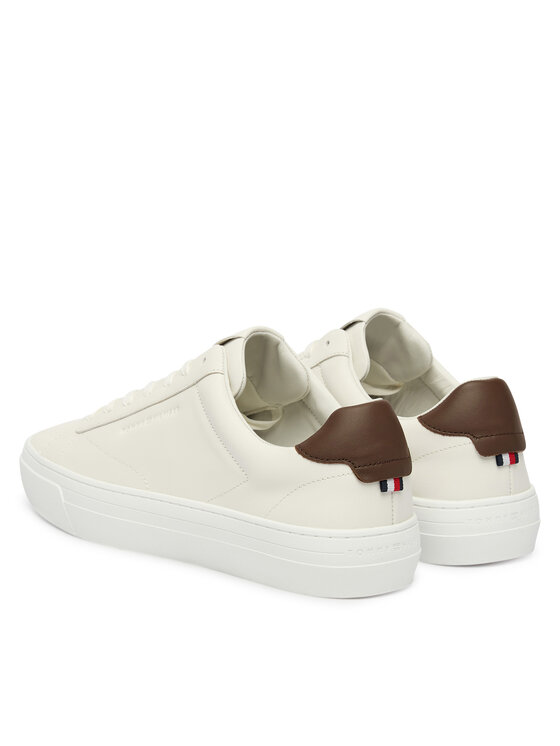 Tommy Hilfiger Tommy Hilfiger Sneakersy Premium Dress Cupsole Lth FM0FM05572 Écru