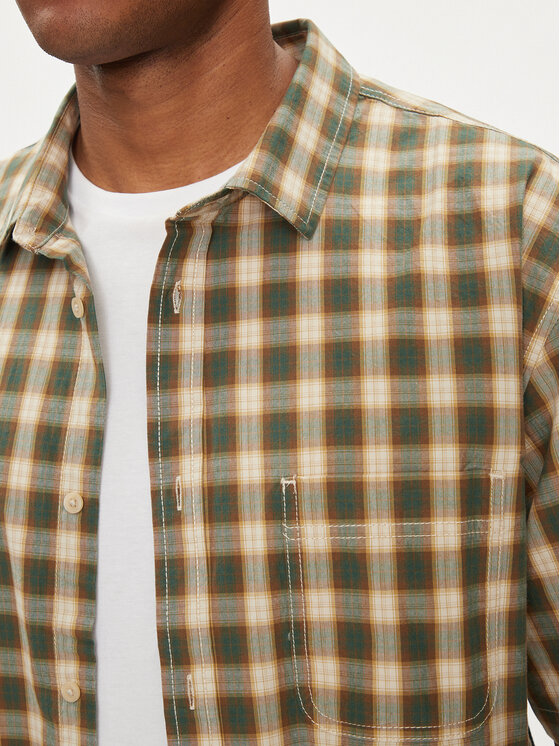Vans Vans Marškiniai Hadley Ss Woven VN000G76 Écru Regular Fit