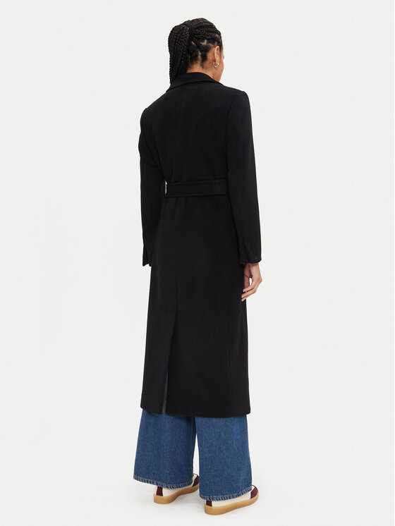MAX&Co. MAX&Co. Vilnonis paltas Longrun 2428016034200 Juoda Regular Fit