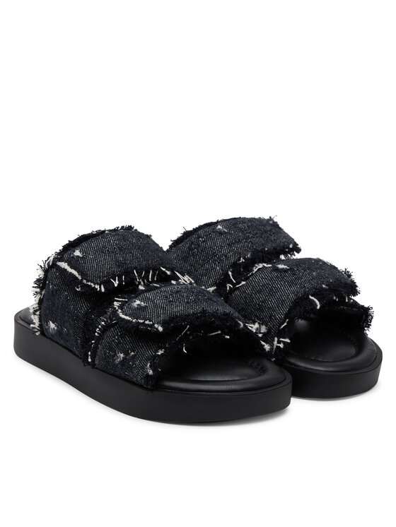 Inuikii Inuikii Παντόφλες Classic Jeans Velcro 70104-143 Μαύρο