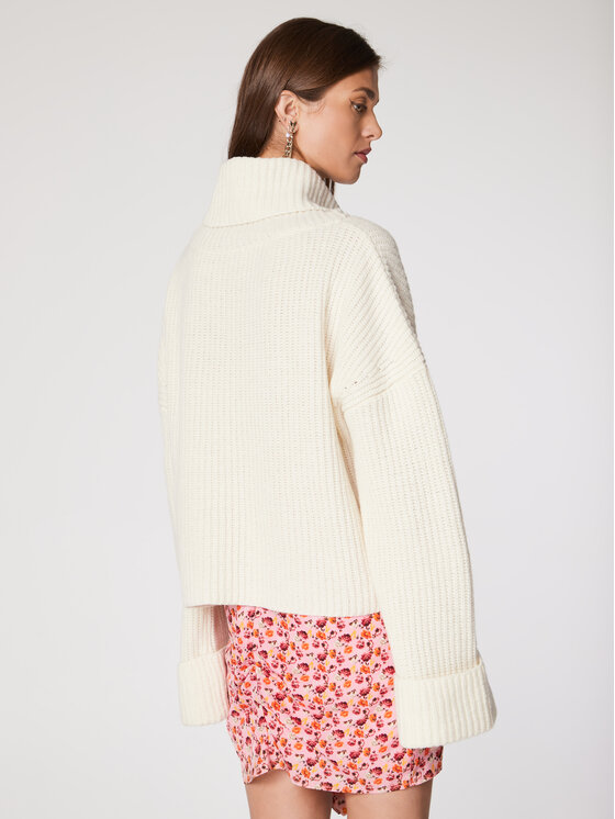 Rage Age Rage Age Krekls ar augstu apkakli Michelle Balts Relaxed Fit