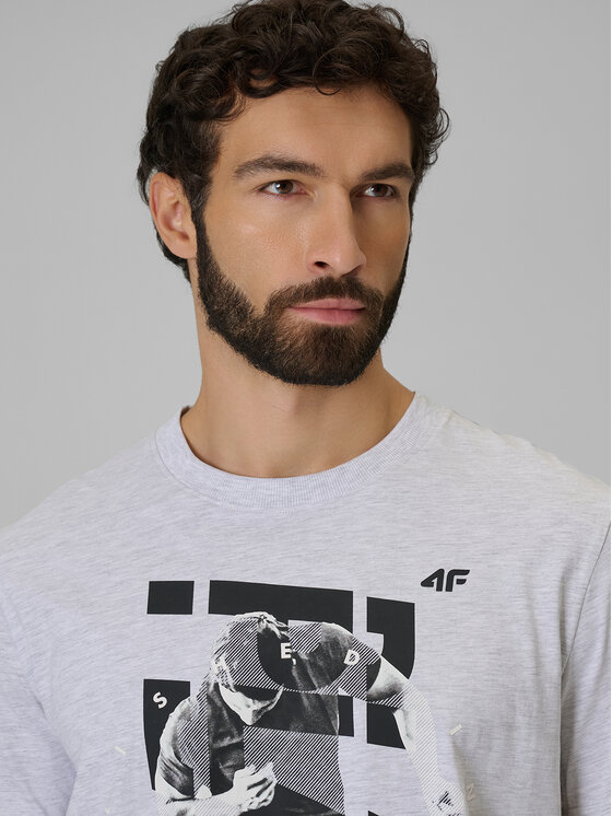 4F 4F T-Shirt casual Szary jasny Regular Fit