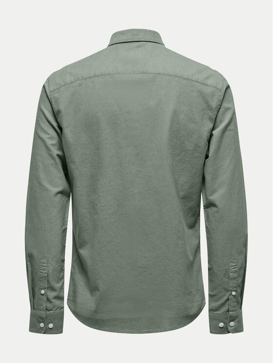 Only & Sons Only & Sons Koszula Alvaro 22006479 Zielony Slim Fit