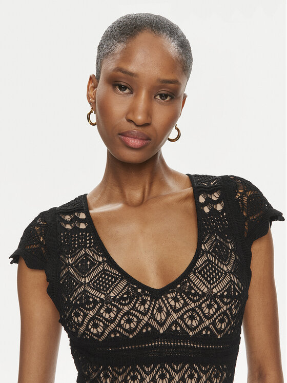 TWINSET TWINSET Rochie tricotată 241TT3114 Negru Regular Fit