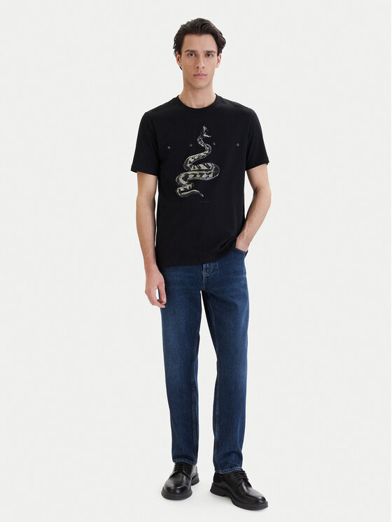 HUGO HUGO T-Shirt Discorb 50557672 Czarny Regular Fit