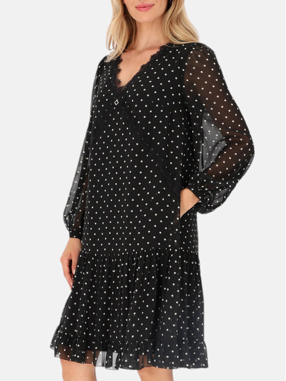L’AF L’AF Sukienka koktajlowa Lenora Czarny Regular Fit