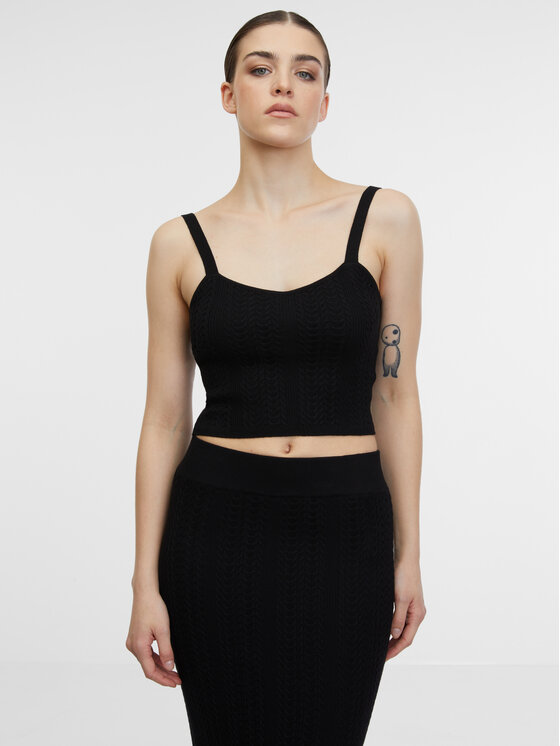 Orsay Orsay Top 1000340660000__XS Czarny Regular Fit