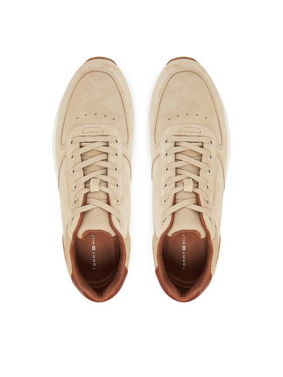 Tommy Hilfiger Tommy Hilfiger Sneakersy Premium Suede Hybrid FM0FM05690 Beżowy