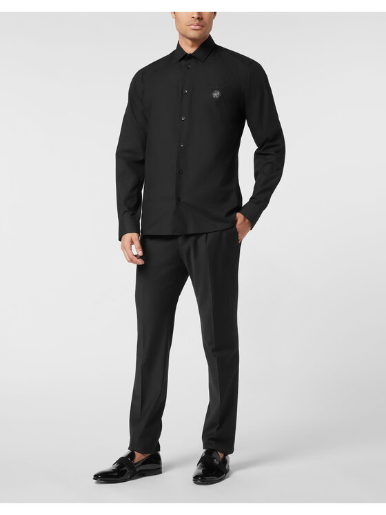 PHILIPP PLEIN PHILIPP PLEIN Košeľa 26115 Čierna Fitted Fit