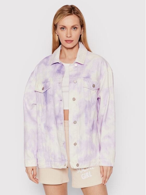 DeeZee DeeZee Τζιν μπουφάν Colours On Me KL033 Μωβ Oversize