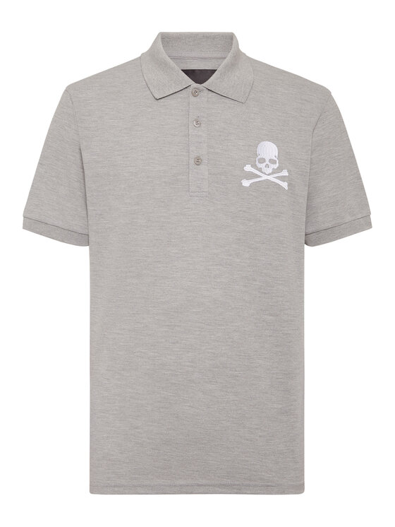 PHILIPP PLEIN PHILIPP PLEIN Polo 9407 Szary Slim Fit