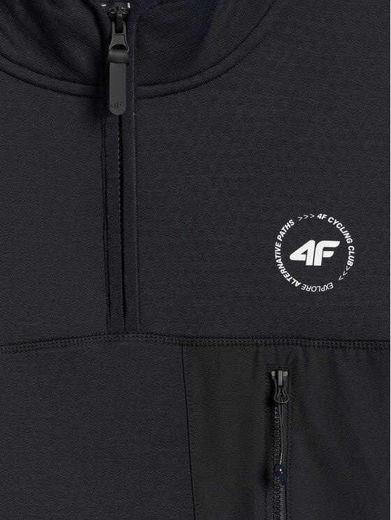 4F 4F Bluza WHEEL & WAVE Czarny Relaxed Fit