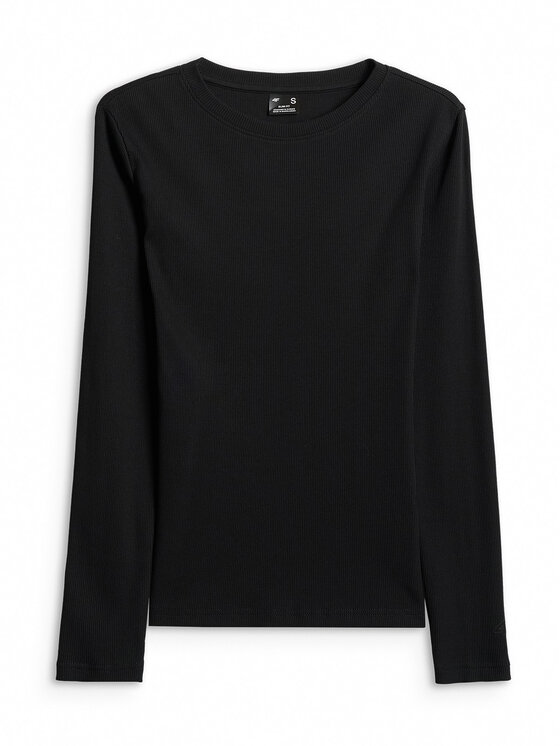 4F 4F Bluzka BASIC+ Czarny Slim Fit