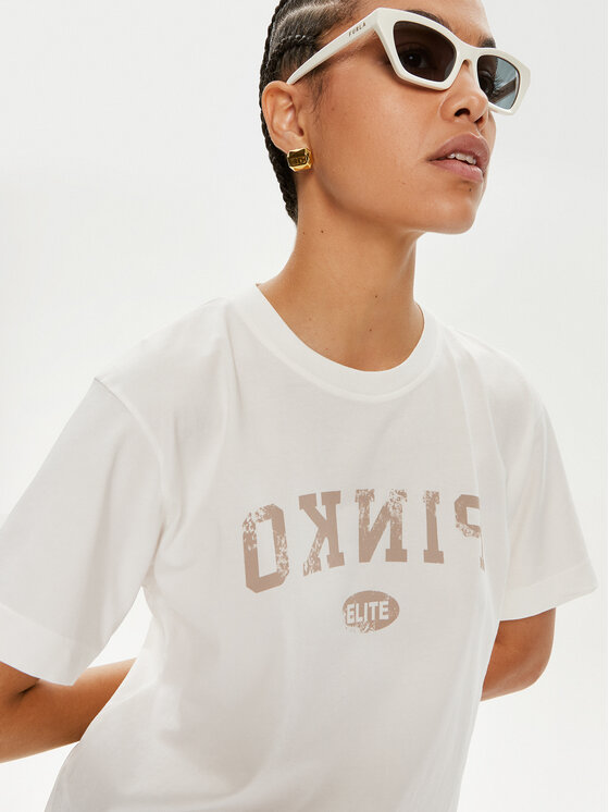 PINKO Pinko T-särk Tiramisu 104269 Valge Reglan Fit