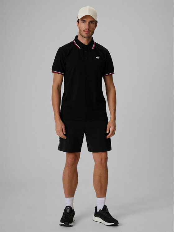 4F 4F Szorty sportowe STREFA KIBICA Czarny Regular Fit