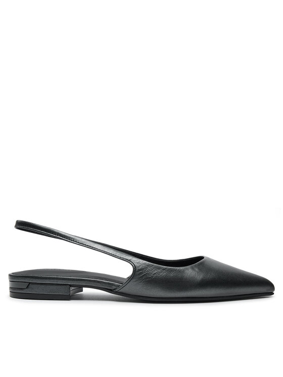 Calvin Klein Sandales Flat Slingback Pump Pearl HW0HW02120 Noir Modivo