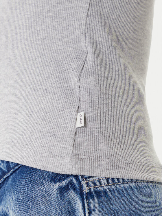 Guess Jeans Guess Jeans Blúzka W5YP38 KA0H1 Sivá Slim Fit