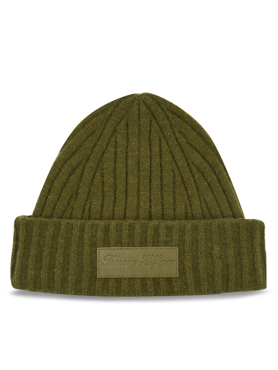 Tommy Hilfiger Kapa Tommy Twist Beanie AW0AW15325 Zelena