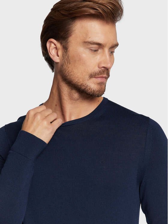 Calvin Klein Calvin Klein Πουλόβερ Superior K10K109474 Σκούρο μπλε Regular Fit