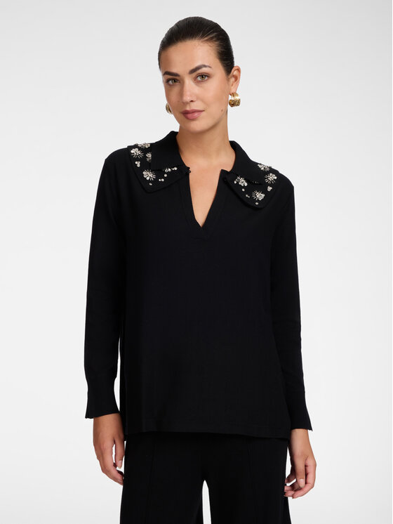 Elena Mirò Elena Mirò Sweter M023Z000783N033 Czarny Over Fit