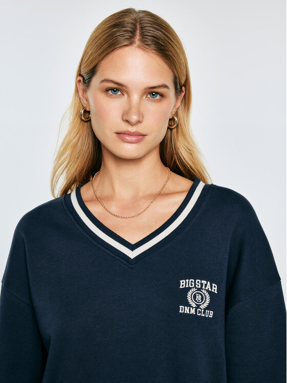 BIG STAR BIG STAR Bluza GABRIELLA Granatowy Basic Fit
