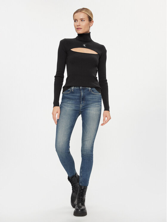 Calvin Klein Jeans Calvin Klein Jeans Traperice High Rise Super Skinny Ankle J20J222146 Plava Skinny Fit