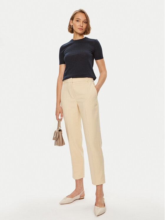 Tommy Hilfiger Tommy Hilfiger Pantaloni di tessuto Core WW0WW39723 Beige Straight Fit
