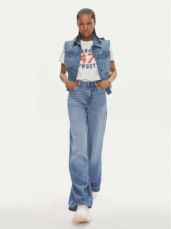 Wrangler Wrangler Prsluk 112350356 Plava Slim Fit