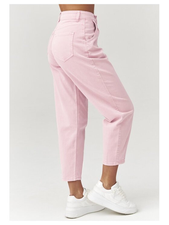 Makadamia Makadamia Jeansy C31 Różowy Baggy Fit