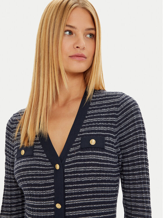 Tommy Hilfiger Tommy Hilfiger Kötött ruha WW0WW43083 Sötétkék Regular Fit