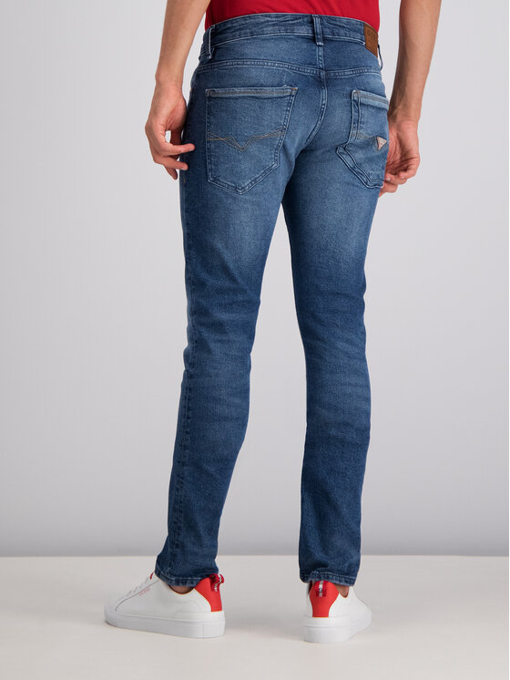Guess Guess Jeans hlače Miami M94AN1 D3T61 Mornarsko modra Super Skinny Fit