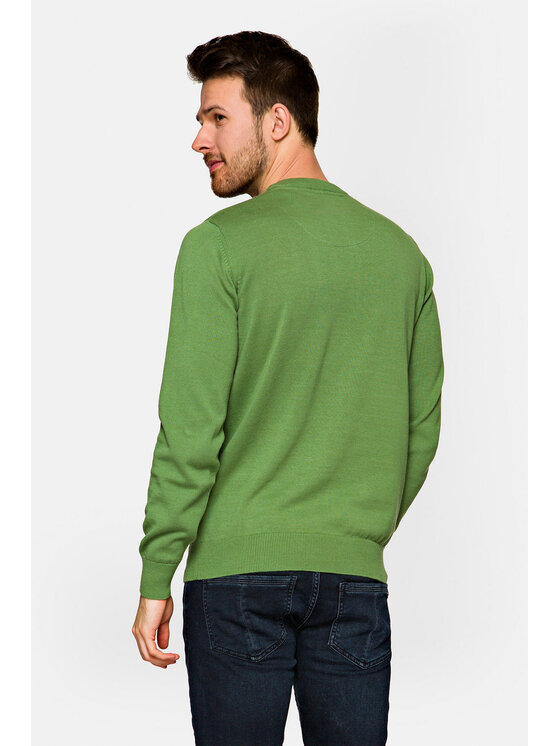 Lancerto Lancerto Sweter Keegan Zielony Regular Fit