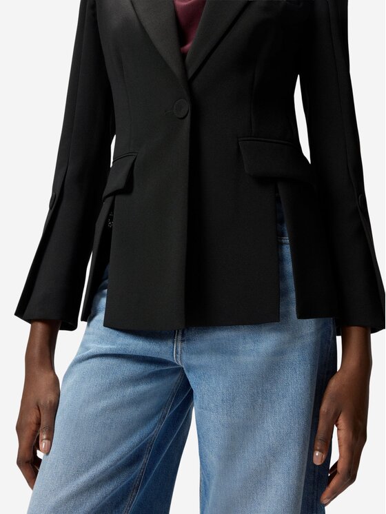 PINKO PINKO Marynarka CARCIOFO GIACCA CANVAS TECNICO Czarny Regular Fit