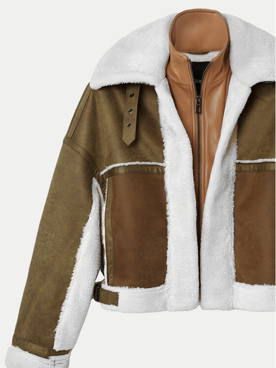 Desigual Desigual Kožich Chaq 24WWEWB7 Khaki Regular Fit
