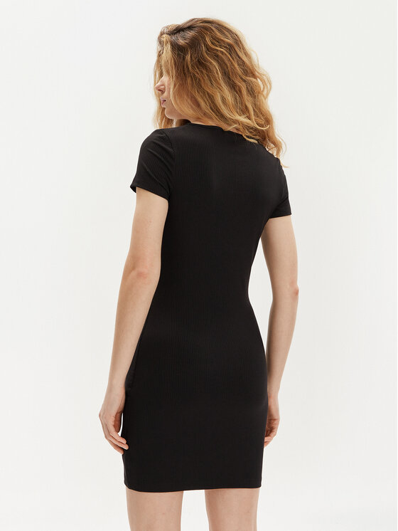 Tommy Jeans Tommy Jeans Rochie de vară DW0DW17953 Negru Slim Fit