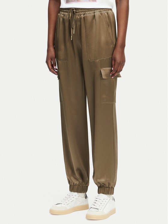Guess Pantaloni din material W5GB08 WG7C0 Maro Slim Fit