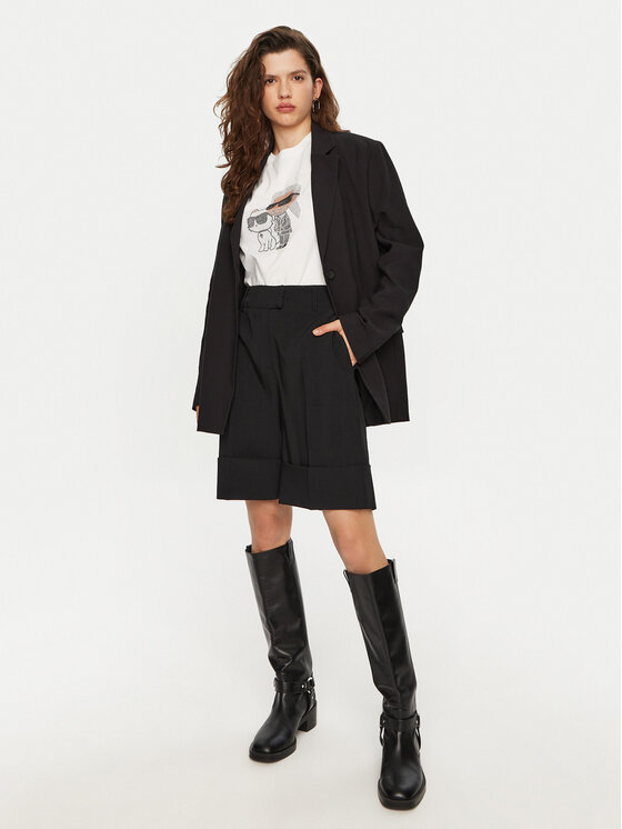 KARL LAGERFELD KARL LAGERFELD Tricou A1W17131 Alb Regular Fit