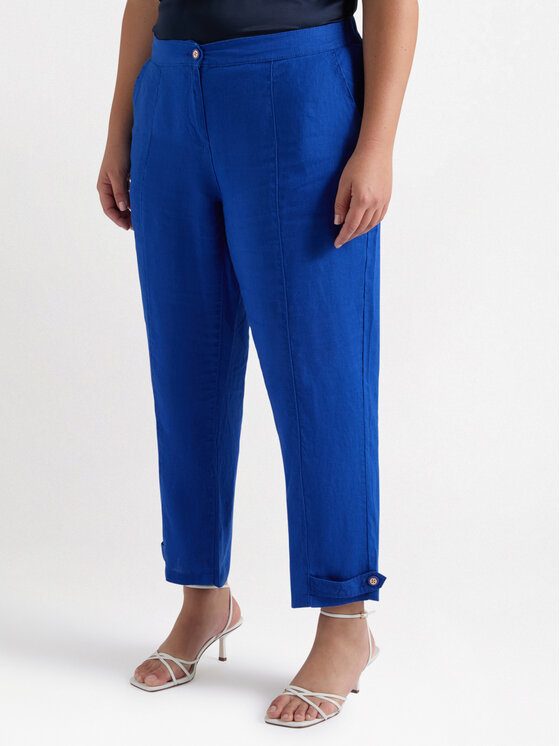 Fiorella Rubino Fiorella Rubino Pantaloni di tessuto P119T004808N024 Turchese Regular Fit