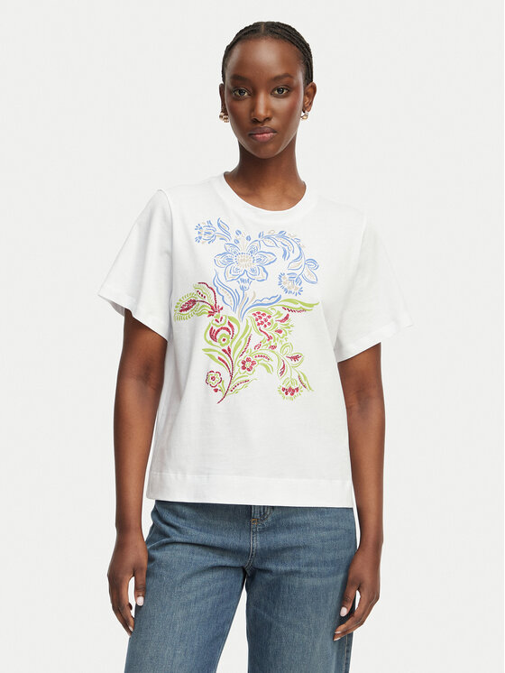 Marella Tricou Paraggi 2615971082 Alb Relaxed Fit