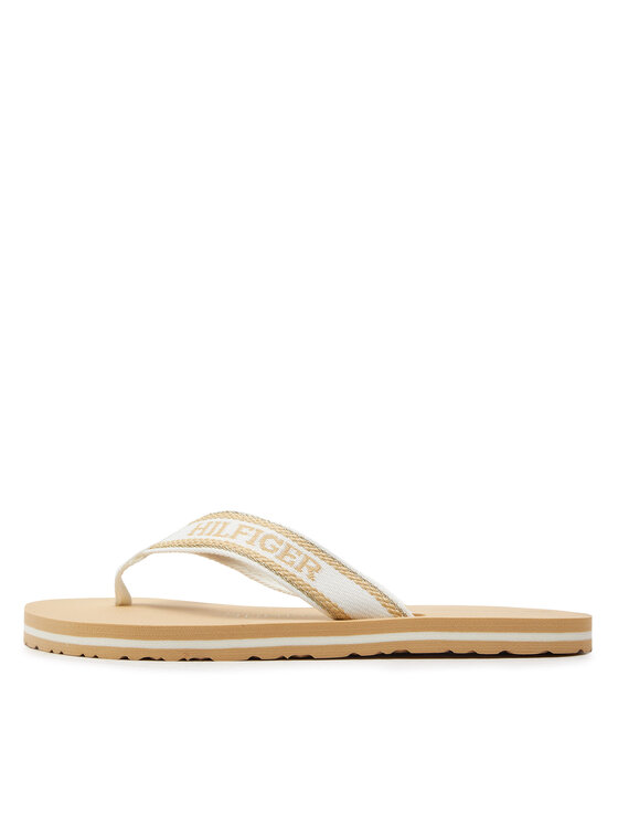 Tommy Hilfiger Tommy Hilfiger Japonki Hilfiger Beach Sandal FW0FW07905 Beżowy
