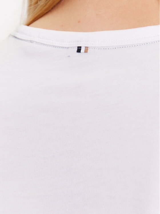 BOSS Boss Majica 50490018 Bela Slim Fit