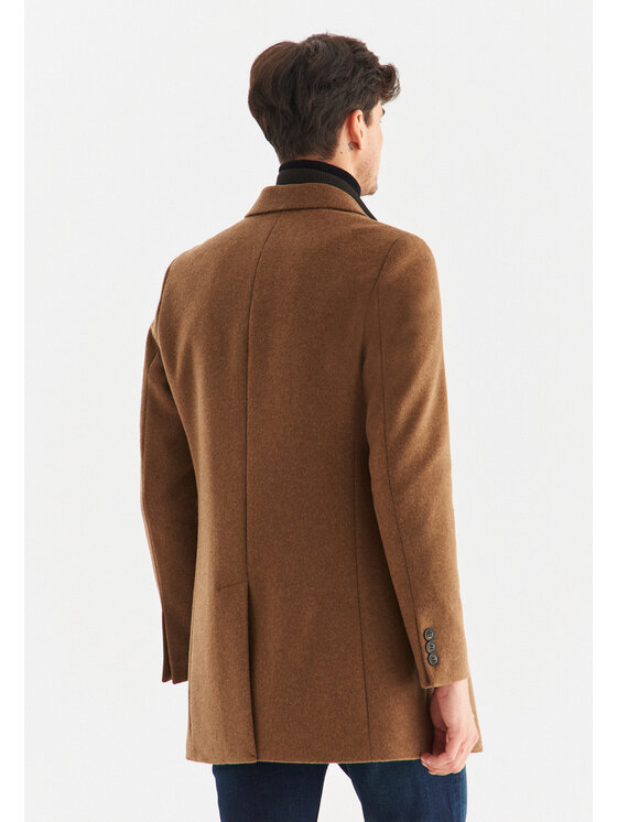 Pako Lorente Pako Lorente Płaszcz wełniany P22WF-7X-001 Beżowy Classic Fit
