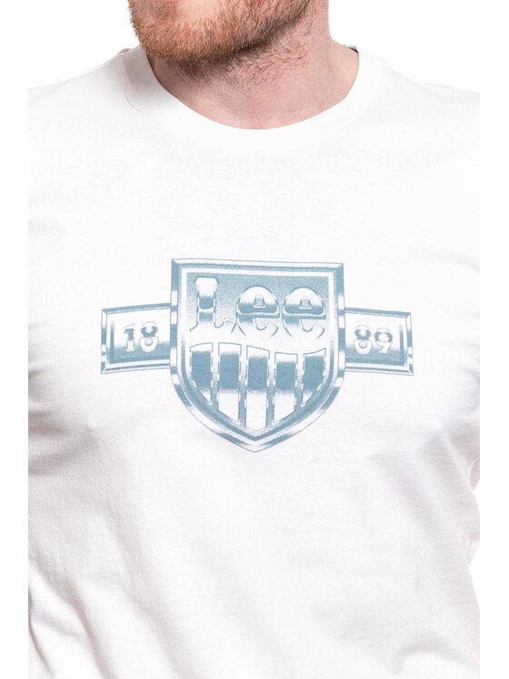 Lee Lee T-shirt SEASONAL LOGO TEE Bianco Regular Fit