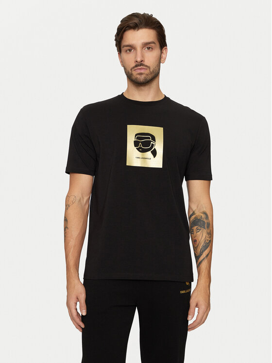 KARL LAGERFELD KARL LAGERFELD T-shirt 755460 551235 Crna Regular Fit