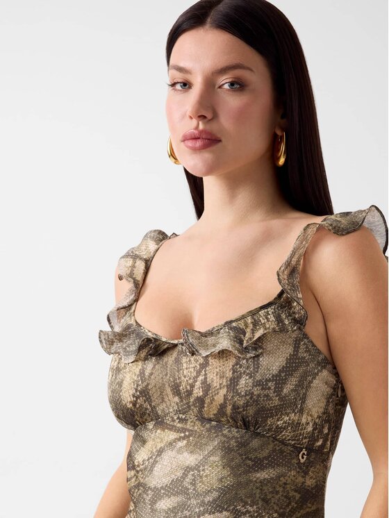 Guess Guess Každodenní šaty 183428 Barevná Classic Fit