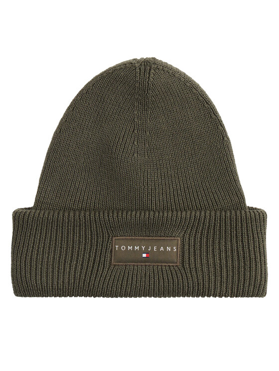 Tommy Jeans Czapka Tjm Linear Beanie AM0AM13666 Zielony