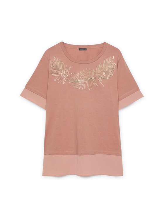 Fiorella Rubino Fiorella Rubino T-shirt G159L008468N006 Rosa Boxy Fit