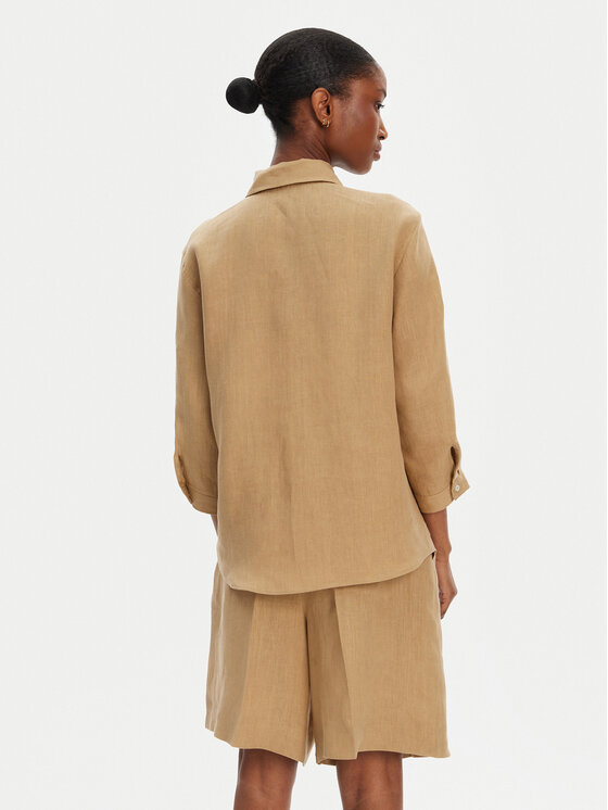 Marella Marella Camicia Boboli1 2515111232 Beige Regular Fit