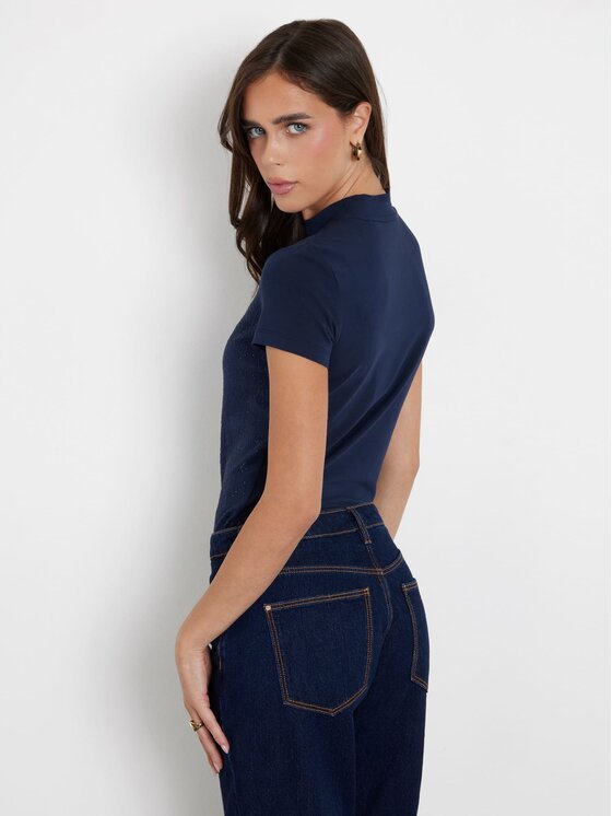 Guess Guess T-Shirt 167491 Modrá Classic Fit