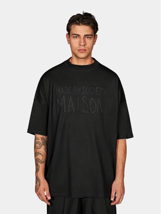 MADE BY SOCIETY MADE BY SOCIETY T-Shirt Silent Form - T17847 Czarny Basic Fit